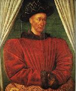 FOUQUET, Jean Portrait of Charles VII of France dg oil